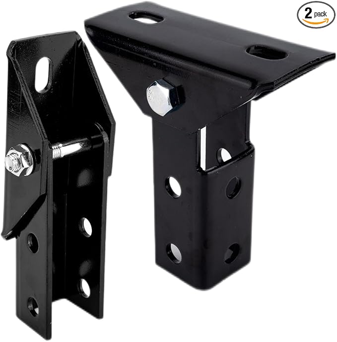 2-Pack Heavy Duty 180 Degree Turn Joint Connector BracketsBase for All 1-5/8 Strut ChannelSolar Panel Bracket for 3-Way Channel Cross Section.(Black)