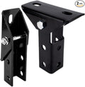 2-Pack Heavy Duty 180 Degree Turn Joint Connector BracketsBase for All 1-5/8 Strut ChannelSolar Panel Bracket for 3-Way Channel Cross Section.(Black)