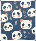 Cute Panda Faces Foldable Beach Tent UPF50+ Protection Lightweight Shade Sun Shelter with Sturdy Poles Sandbags and Shovel for Camping Picnics Backyard &amp Fishing