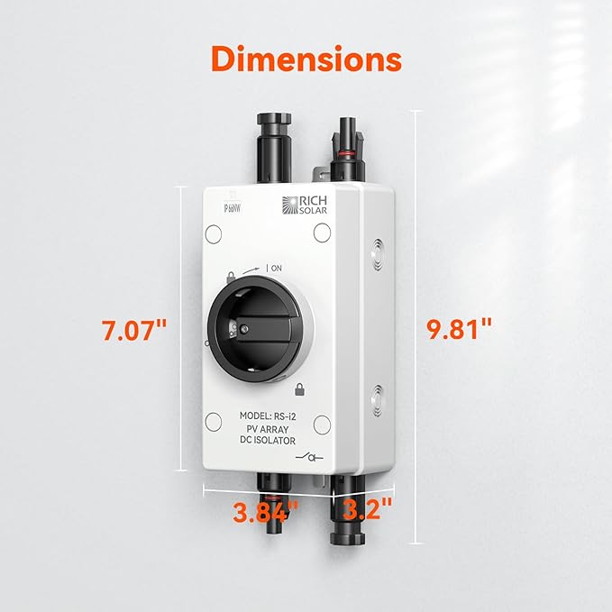 RICH SOLAR Solar PV DC Quick Disconnect Switch 1500V 32 Amps RS-i2