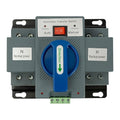 Dual Power Automatic Transfer Switch 63A 2P/4P 110V Generator Changeover Switch Tool Electronic Power Circuit Breaker Controller 50HZ/60HZ (2P/63A Blue)