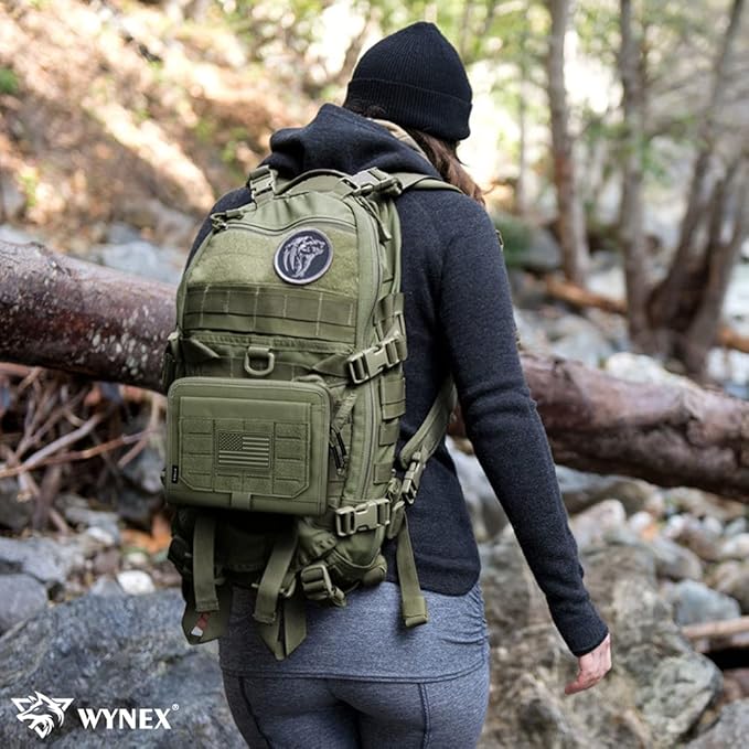 WYNEX Tactical Molle Admin Pouch with Folding Admin Pouch Utility EDC Pouch Organizer Modular Tool Pouch of Double Layer with Molle Tool Bag of Laser-Cut Design Utility Organizer EDC Medical Bag
