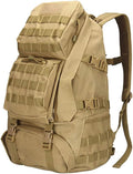 Outdoor Sports Pack Hiking Bag Tactical Rucksack Camo Knapsack Combat Camouflage Tactical Molle Backpack - Tan