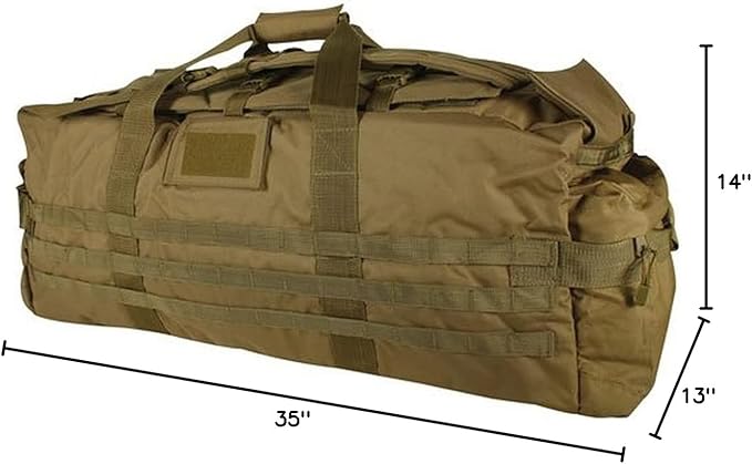 Fox Outdoor Products Jumbo Patrol Bag - Convertible Gear Hauler with Backpack Straps Compression Straps &amp Modular Storage