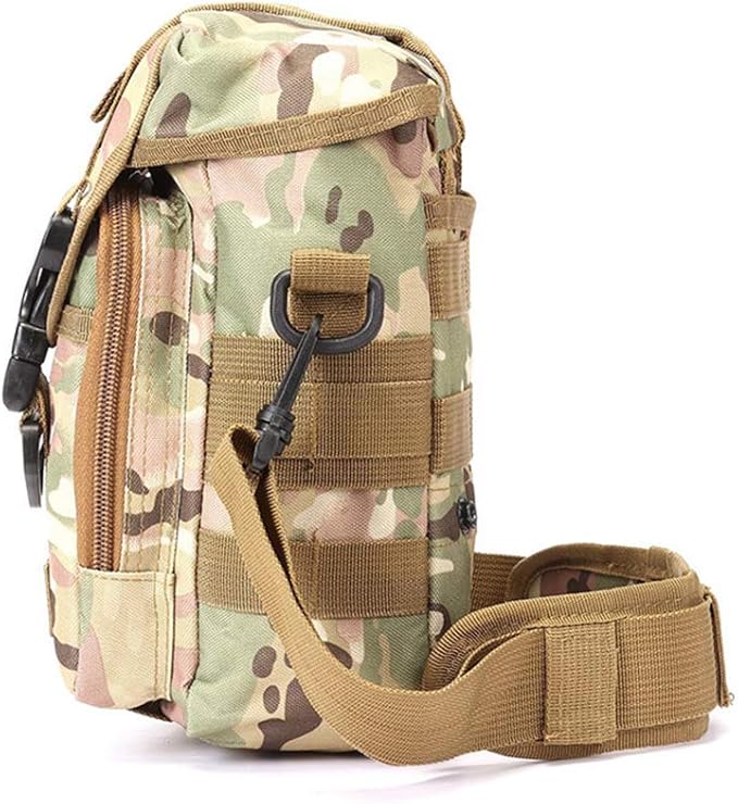 Sunnystacticalgear Outdoor Sports Hiking Sling Pack Camouflage Tactical Shoulder Small Camera Gear Bag - Green