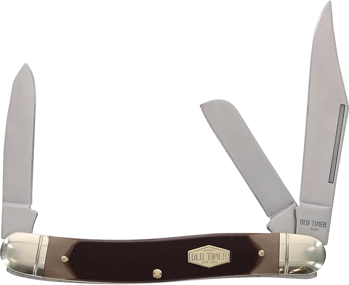 Old Timer 6OTW Golden Bear Folding Pocket Knife with Desert Ironwood Handle