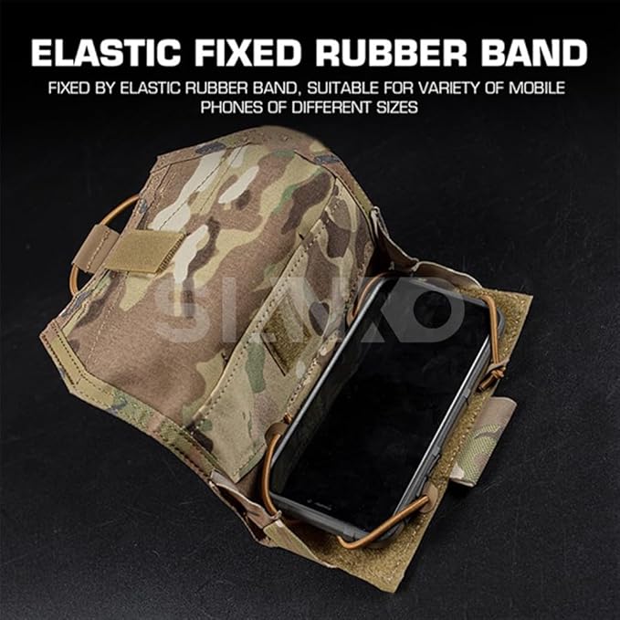 Tactical Molle Phone Holder PouchQuick Release Map Pack Board Plate Carrier Stand BagAirsoft Paintball Military CS Gear Accessories Pack