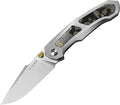 Kizer Feweed Pocket Knife 2.98 Z-Wear PM Clip Point Blade Folding Knife with Titanium Handle with CamoCarbon Gold Front Flipper &amp Thumb Stud Opener EDC Knives for Camping Hiking KI3694A4