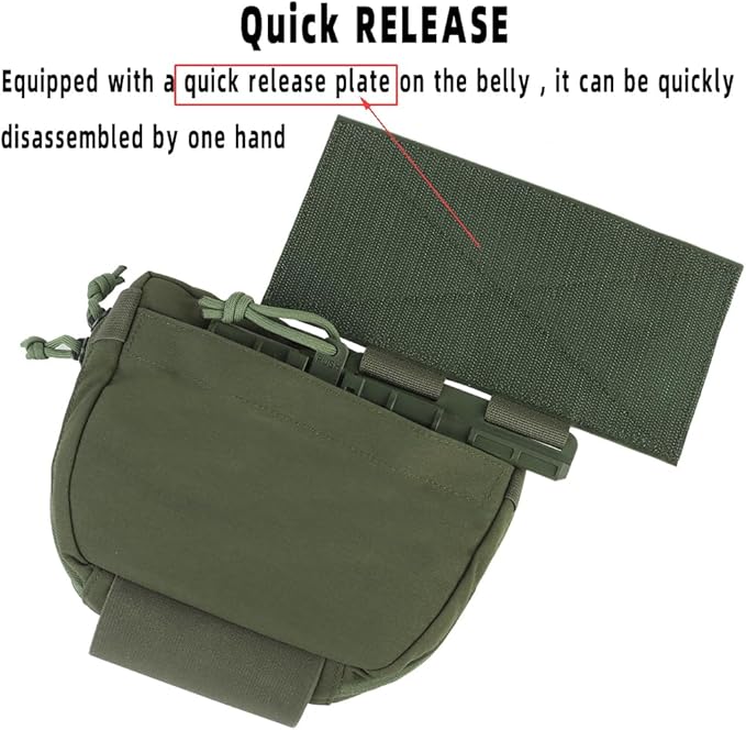 Tactical Vest Sub Abdominal Pouch Dump Drop Pouch Hunting Vest Fanny Pack Quick Release Airsoft Vest Expansion Gear