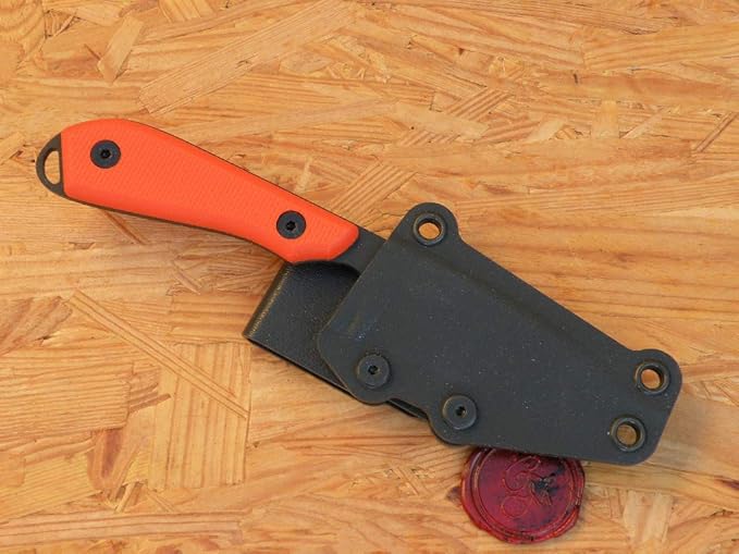 WhiteRiver Model 1 Pro Black Coated Blade/Orange Textured G10 Handle WRM1-TOR-CBI