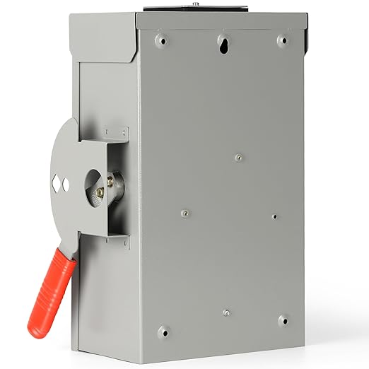 100A Generator Transfer Switch for Home Backup Power Manual Double Throw Safety Switch 120V/240V NEMA 3R Outdoor Enclosure Designed for Residential Generator Use