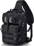 HAOMUK Tactical Sling Bag Pack Military Rover Shoulder Sling Backpack EDC Molle Assault Range Bag