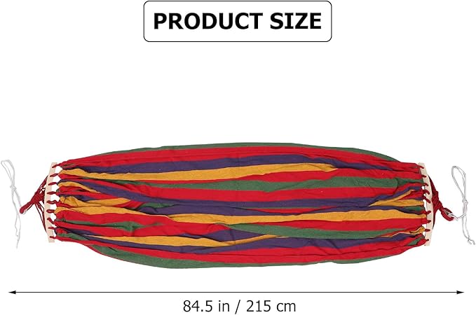 POPETPOP Extra-Wide Canvas Camping Hammock with Anti-Tipping Duckbill Buckle Two-Person Outdoor Travel Garden Beach Hammock for Hiking Backpacking