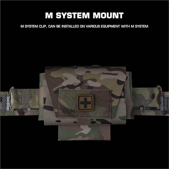 Tactical IFAK Pouch Molle First Aid Belt Bag with Quick-Release Mount Durable Nylon Medical Utility Pack for Outdoor Training