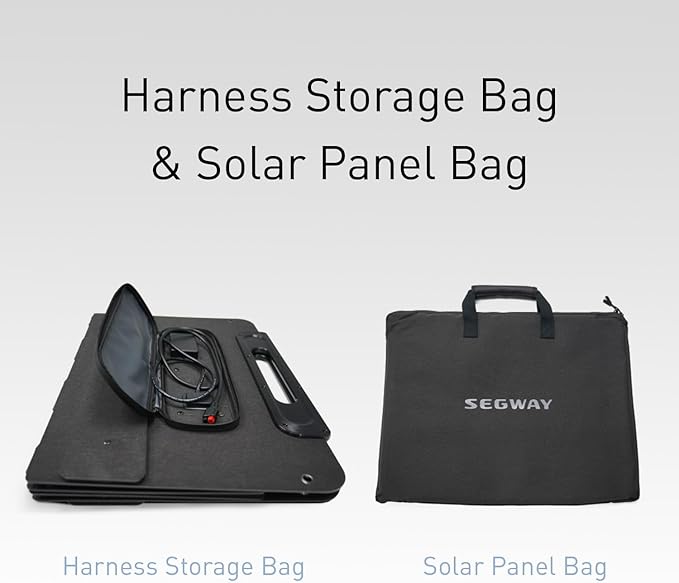 Segway SP200 Portable Solar Panel 200 Watt 20 Volt High Efficiency Monocrystalline PV Module Power Charger for RV Rooftop Farm and Camping Hiking Off-Grid Living Compatible with Segway Cube Series
