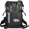 Tactiko Survival 30L Heavy-Duty 100% Waterproof Backpack - Equipment Pocket Carabiner - Roll Top Floating Dry Bags (Jet Black)