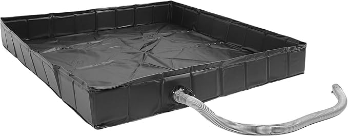 Pongnas Portable Foldable Shower Pan for RV Trailer Outdoor Camping Beach with Drain Pipe