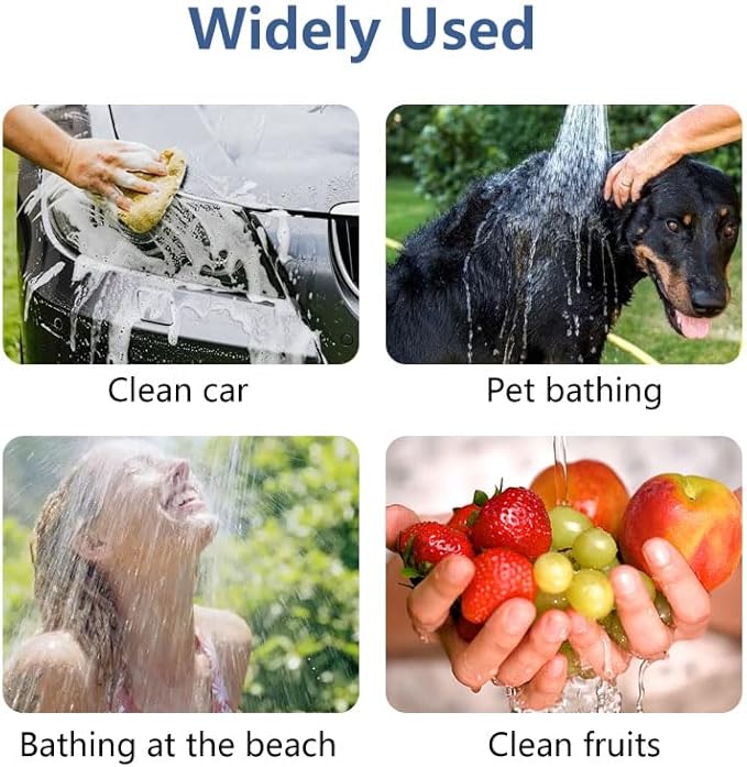 Portable Camping Shower Outdoor Camp Shower PumpUpgrade Rechargeable Electric Shower Pump with Intelligent Digital Display Multiple Spray Modes for Camping Hiking Traveling