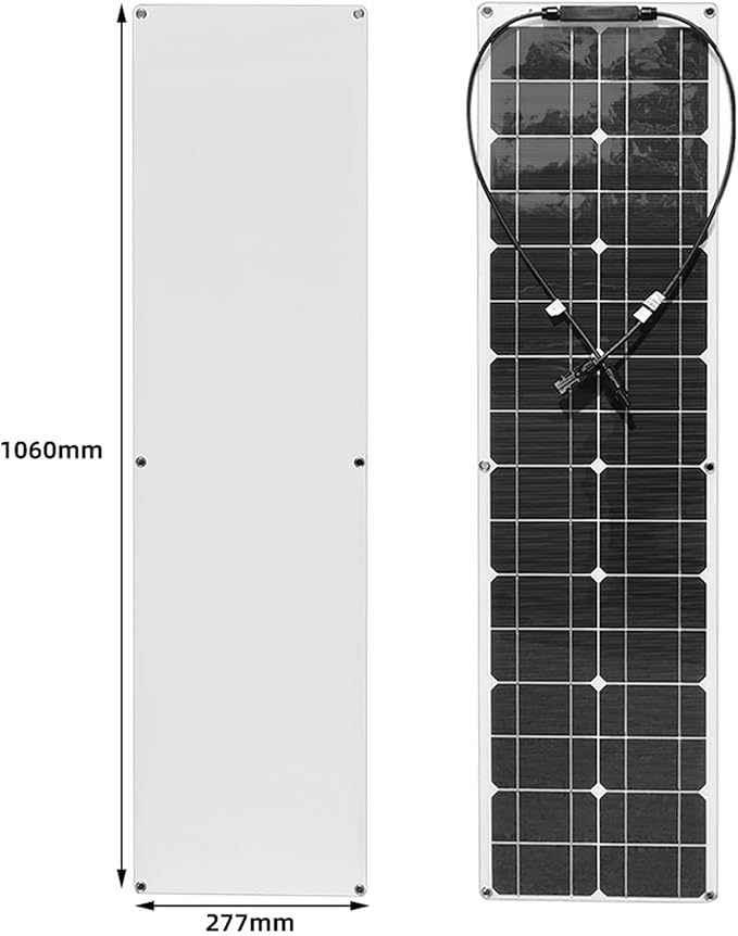 Semi-Flexible Solar Panel 200W 21V Bendable Thin Film Monocrystalline Lightweight for Off-Grid Solar Panel Kits PV Charging Power Kits &amp EcosystemWhiteSolarpanels