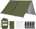 Bearhard Waterproof Camping Tarp Lightweight Hammock Rain Fly UV Protection and PU 3000mm Waterproof Backpacking Tarp Tent Footprint or Shelter Kit for Hiking and Outdoor Adventure