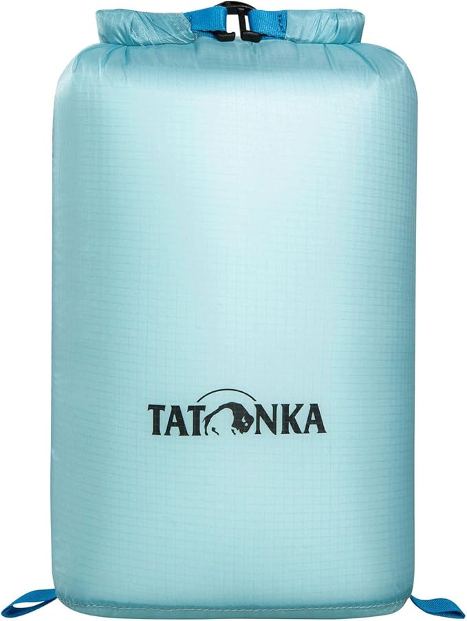 Tatonka Waterproof SQZY Dry Bag (5L // 10L // 15L or 20L Volume) - Ultralight Storage Bag with Roll Closure and Taped Seams - Ideal for Sorting Travel Luggage - PFC-Free