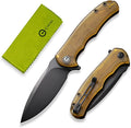 CIVIVI Praxis Pocket Folding Knife - Modern Aesthetics Ultem Handle 3.75 Sharp Blade Deep Carry Clip for EDC C803M
