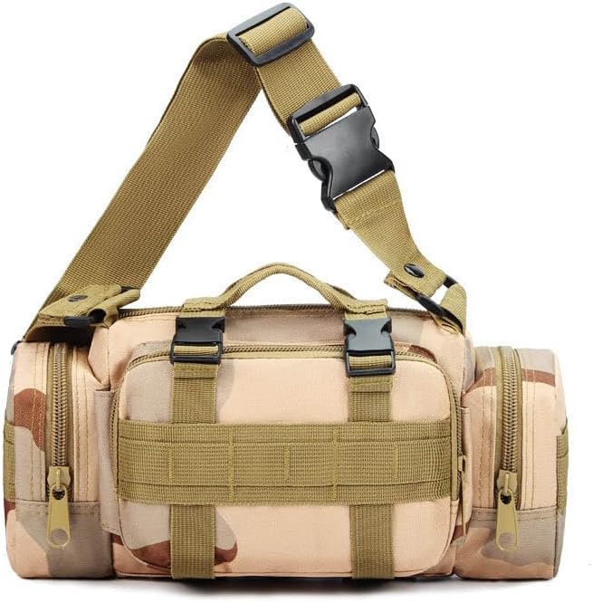 Outdoor Sports Hiking Pack Range Bag Molle Camouflage Tactical Camera Gear Bag - 3 Color Desert