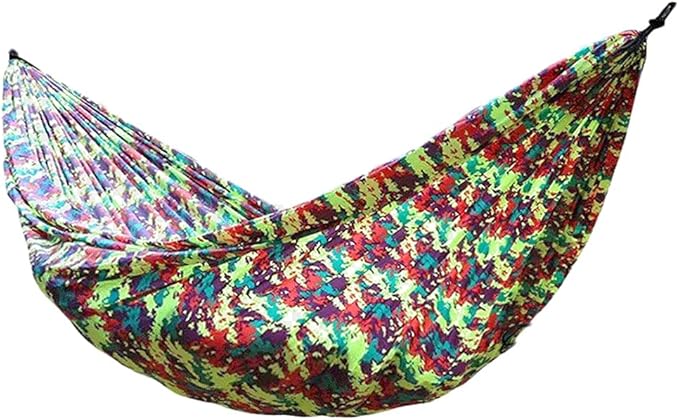 Portable Hammock Hammock Double &amp Single Portable Hammock Lightweight Nylon Parachute Hammocks Camping Accessories Gear for Backpacking Beach (Color : N/Double)