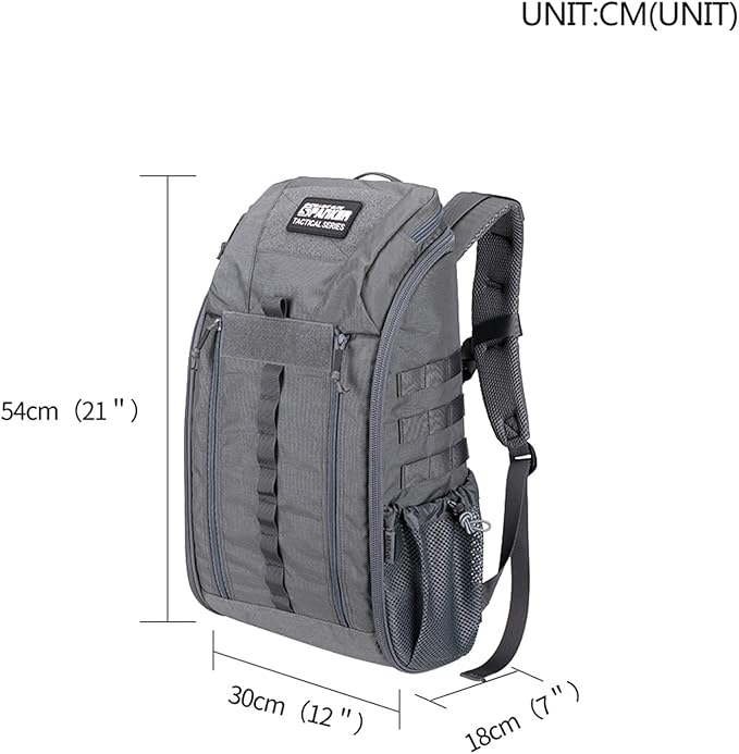 EXCELLENT ELITE SPANKER Medical Backpack Tactical Knapsack Outdoor Rucksack Camping Survival First Aid Backpack（Grey）