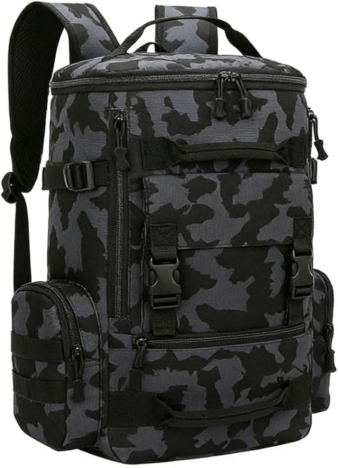 LINGYUE Tactical Backpack Bagpack Waterpoof Hiking For Camping Travel Commute With Laptop Compartment Multi Pockets For Men Women(Camouflage-A)