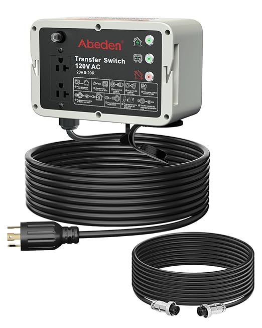 Smart Transfer Switch 120V AC Compatible with Westinghouse Portable Generator Transfer Switch for Outdoor Backup Power Works with Sump Pumps Refrigerators and More – Alternative to Home Standby
