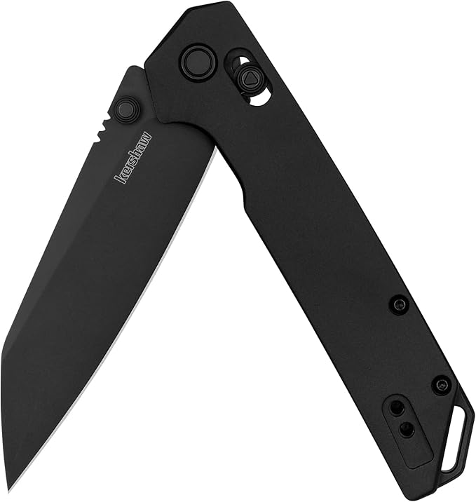 Kershaw Iridium Reverse Tanto Folding Pocket Knife Sleek 3.4 inch D2 Steel Blade DuraLock Locking Mechanism Aluminum Handle Designed in the USA