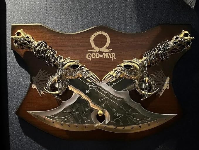 Forest Hunting | God of Wars Blades of Chaos Metal God of Wars GOW Blades of Chaos Sword Twin Blades Sword Kraatos Metal Cosplay Weapon Prop 1:1 Replic Viking Gifts Men (Blades of Chaos Sword)