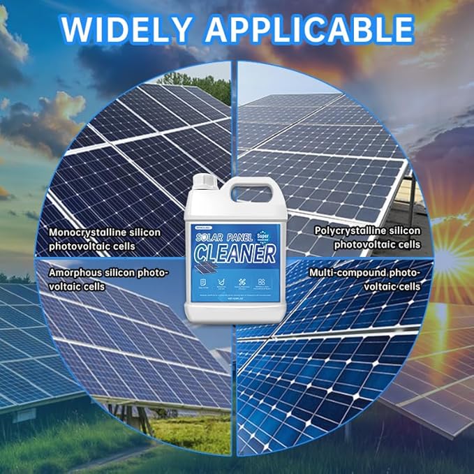 Solar Panel Cleaner Super Industrial Grade Concentrated Solar Panel Cleaning - Fast Dry Remove DirtDustDroppingsOilsFingerprintsWater Spots (1 KG)