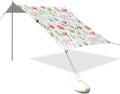 Beach Canopy with Windproof Ropes &amp Sandbags Beach Tent Sun Shade Sun Shelter for Camping Trips Fishing Backyard Fun or Picnics Natural