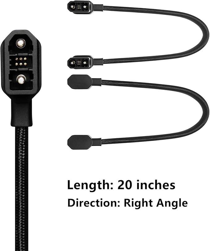 Extra Battery Connection Cable for Ecoflow Compatible with Delta 2 2 Max Max 3 3 Plus 3 1500Wave 2 Wave 3 Braided Power Cable (Not Compatible with Pro 3) Length 20Inch