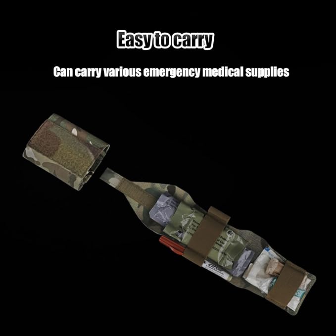 Tactical IFAK Micro Compact MED Pouch MOLLE Rapid Deployment First Aid Bag Small EDC Portable Pack for Hunting Camping