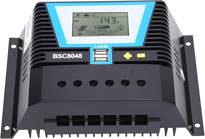 Fydun BSC8048 Solar Controller  for Variety Batteries 80A 12V 24V 36V 48V Energy Controllers Charging Control Parameter LCD Display Panel Regulator