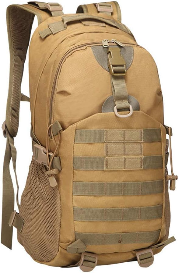 Outdoor Sports Pack Hiking Bag Tactical Rucksack Camo Knapsack Combat Camouflage Tactical 30L Molle Backpack - Tan