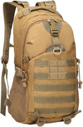 Outdoor Sports Pack Hiking Bag Tactical Rucksack Camo Knapsack Combat Camouflage Tactical 30L Molle Backpack - Tan
