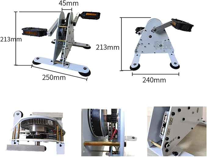 Hand Crank Generators 50W/100W Foot Pedal Power Generator Pedal Power Generator with USB Interface/DC1-35V Output Easy to Carry Bicycle Generator Charger50W