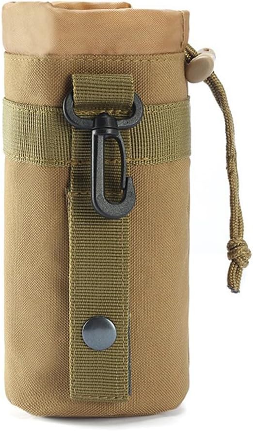 Water Bottle Holder Tactical Water Bottle Pouches Water Bottle Sleeve Bag for Backpack with D-Ring Hook
