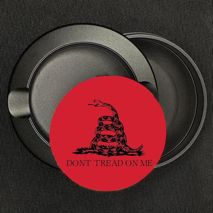 Brotherhood Metal Zyn Can Holder | Don't Tread on Me Flag | Gadsden Flag | Red Black