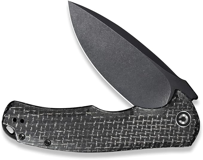 CIVIVI Folding Pocket Knife- Praxis Flipper Liner Lock Knife 3.75 Black Stonewashed Blade with Micarta Handles Reversible Clip for Everyday Carry Outdoor Use C803G