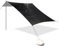 Galaxy Black Beach Tent Sun Shelter Set UPF50+ UV Protection 10.5 x 9.19 FT Camping Shade Canopy with Sandbags Sand Anchors Carrying Bag and Others