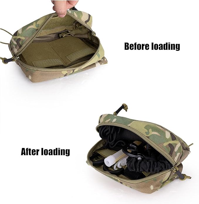 Tactical Drop Pouch Tactical IFAK Pouch with Hook and Loop Panel Compatible with Chest Rig and Tactical Vest Mk3