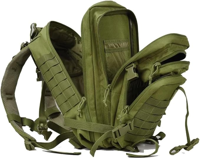 REEBOW GEAR Military Tactical Backpack for Men Large 34L Army 3 Day Assault Pack Molle Bag Backpacks (34L Army Green)