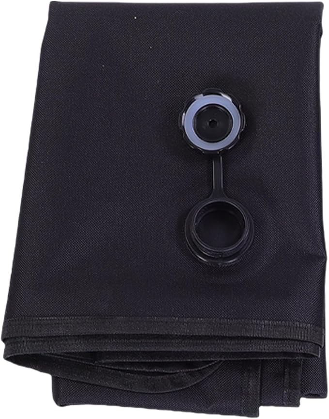 Fabater Portable Shower Pan PVC Material Foldable Shower Base Camping Tray with Detachable Drain Pipe for Camping RV Beach Outdoor Showering (Black)