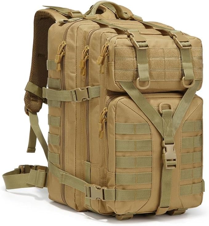 Tactical Backpack Military Molle Hiking Sports camping picnic mountaineering mud color