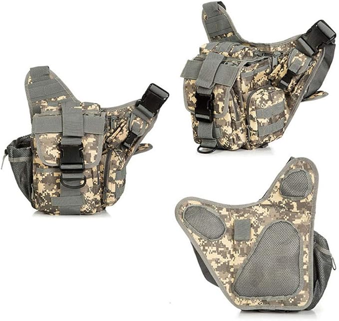 Sunnystacticalgear Outdoor Sports Hiking Sling Bag Shoulder Gear Pack Chest Range Bag Molle Camouflage Tactical Versipack - A-Tacs FG